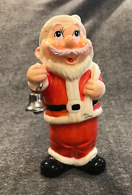 Vintage  ALPS Japan Mechanical Santa Claus Ringing Bell Wind Up - Works • $35