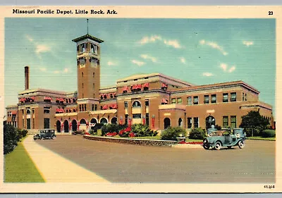 Little Rock AR Postcard Missouri Pacific Depot Train Railroad Station Arkansas • $3.99