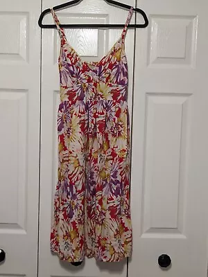 Matalan Summer Dress Elasticated Strappy Size 8 • £4