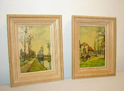 Vintage MCM Set Framed Nicolas  MARC  Markovitch Prints Canals Of Venice • $27