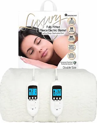 Heated Blanket Double Size Electric Mattress Cover Machine Washable • £79.99