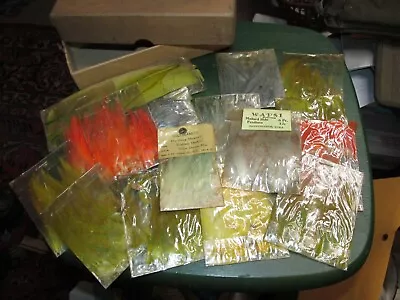 Lot Vintage FISHING Fly Tying Material Feathers 1950'S WAPSI GILLILAND'S • $34.95