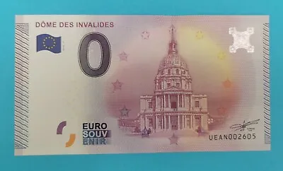 France Eurosouvenir 0 Euro Dome Des Invalides  2015 UEAN002605. UNC.  • £8.50