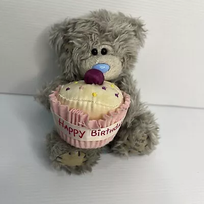 Me To You Tatty Teddy Blue Nose Bear Soft Plush Toy Happy Birthday Cupcake 14cm • $19.37