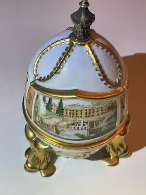 Theo Faberge 24k Gilt St Petersburg Egg  Limited Edition  #205/500 Peterhof  Egg • $2998