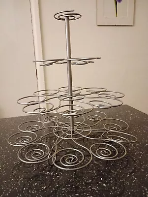 Set Of 3 Metal Cupcake Display Stands. Each Holds 22 Cupcakes. Wedding/Party • £12