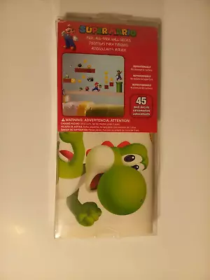 Nintendo Super Mario Peel And Stick 45 Wall Decals By Roommates Decor NEW • $14.99