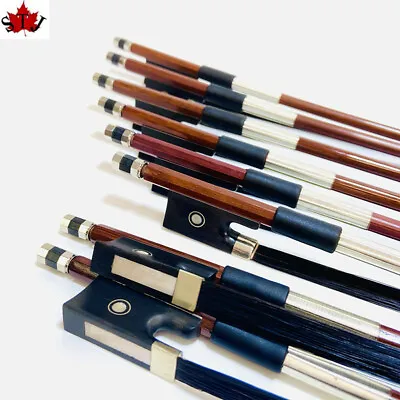 5pcs Advanced Black Hair Brazilwood Student Violin Bow 4/4ebony Frog • $83.99