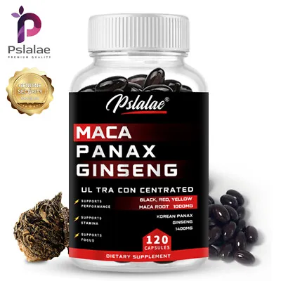 Maca Panax Ginseng - Men's Health Testosterone Booster Energy & Endurance • £13.31
