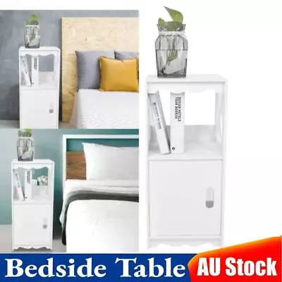 2 Layer Bedside Tables Side Table Nightstand Storage Drawer Shelf Bedroom Unit • $26.50