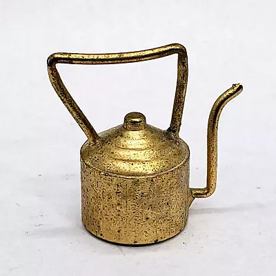 Adorable Vintage Heavy Miniature Solid Brass Tea Kettle Tea Pot Dollhouse  • $3.95