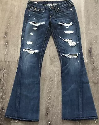 True Religion USA 27 Joey Strange Brew First Edition 208/5000 Distress Jeans • $36.50