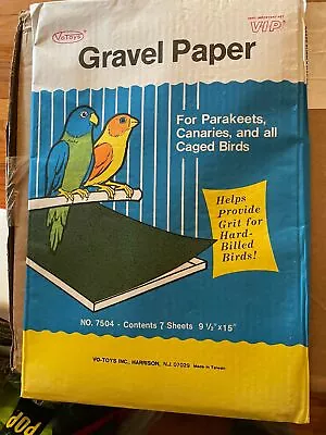 VIP Vo-Toys Pet 9.5  X 15  Gravel Sheets Sand Tray Bird Cage Liner Covers 7 Pack • $1.50