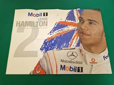 Original 2007 McLaren Mercedes MP4-22 F1 Mobil 1 Lewis Hamilton Calendar Poster • $3.42