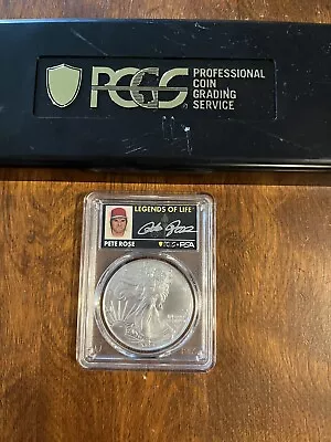 2024 SILVER EAGLE LEGENDS OF LIFE PCGS MS70 Pete Rose FS MLB PSA Reds • $129.95