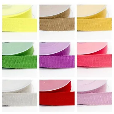 Cotton Basket Weave Webbing Bag Making Tape Strap Dog Lead Belts 30mm Soft Touch • £2.99