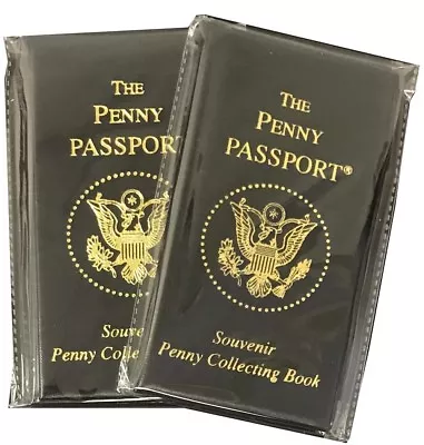 Penny Passport Souvenir Elongated Penny Collection Book 2 Albums Deal New Gift • $15.90