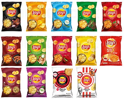 LAYS POTATO CHIPS Variety European Snacks Crisps Popular Flavors • £15.19