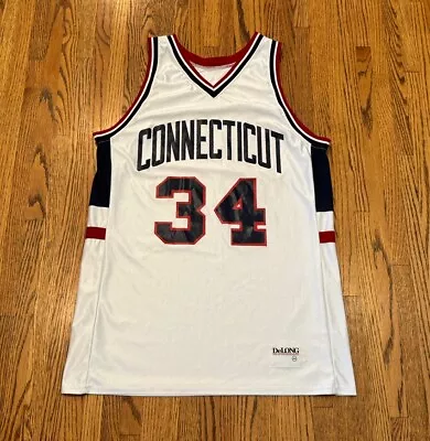 Connecticut UConn Huskies Ray Allen #34 Vintage Delong NCAA Basketball Jersey 44 • $138.99