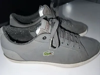 Mens Lacoste Lerond Trainers Size Uk 8 Grey • £19.99