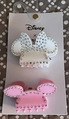 Disney X Baublebar Mickey & Minnie Mouse Hair Claw Clips- Pink & White-nwt! • $22.99