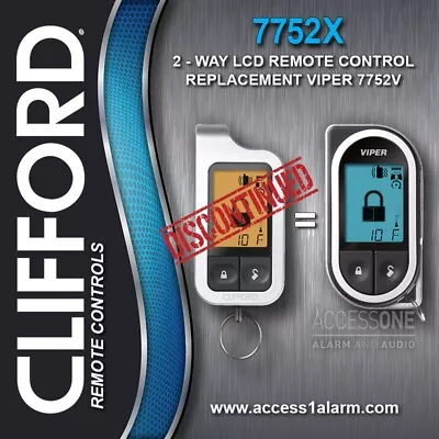 DISCONTINUED Clifford  2-Way LCD 7752X Replacement Remote Control Viper 7752V • $169.99