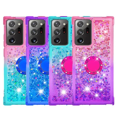 $9.12 • Buy For Samsung Galaxy S21 S20 FE S10e S9 S8+ Liquid Bling Glitter Case Stand Cover