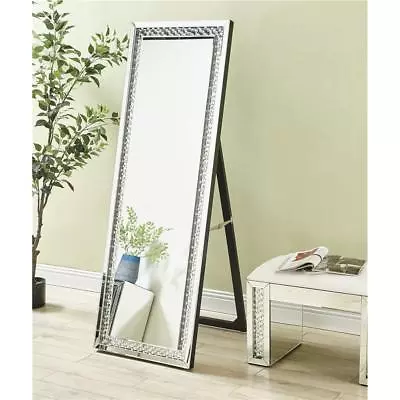 Floor Mirror Free Standing Embedded Crystals Bedroom Bathroom Living Room 63  • $953.32