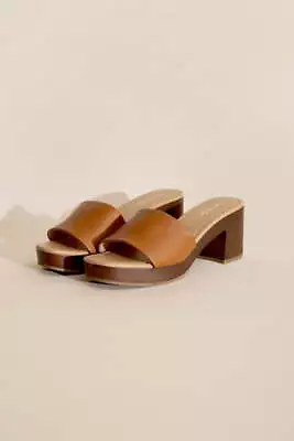 Moda Women's Lauren Slide Mules Brown 10 Size • $45