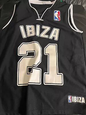 Ibiza Basketball Jersey Med White On Black Polyester Near Mint+ Dance Rave Spain • $19.99