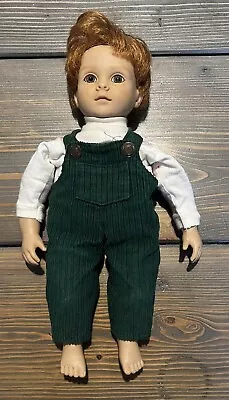 MY TWINN DOLL Cuddly Brothers Ryan Doll 1998 Green Overalls Red Hair 13” • $39.99