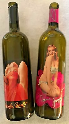 MARILYN MONROE 1997 & 2005 COLLECTIBLE  EMPTY  MERLOT  BOTTLES -  W/FREE MM GIFT • $29