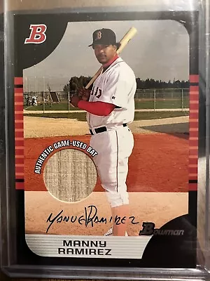 2005 Bowman Manny Ramirez Redsox Authentic Game Used Bat Card🔥🔥🔥 • $3.99