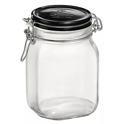 Bormioli Rocco Fido 1 Liter Clamp Lid Storage Jar Air Tight Seal Coloured Lid • £3.99