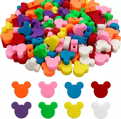 100 Pcs Mickey Polymer Clay Beads Mixed Heishi Spacer Beads Supplies For DIY Bra • $10.49