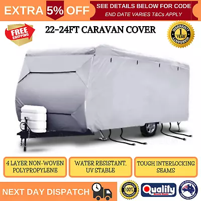 New 22FT 23FT 24FT CARAVAN CAMPERVAN COVER Camper Heavy Duty Water Resistant AU • $149.91