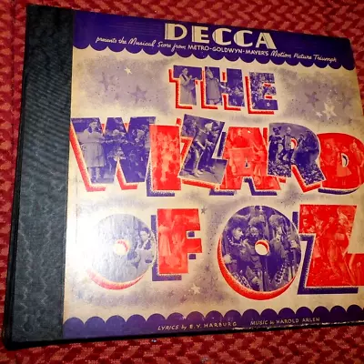 1939 DECCA Wizard Of Oz 4 Album Record Set - 78 RPM 1 Record Missing • $250