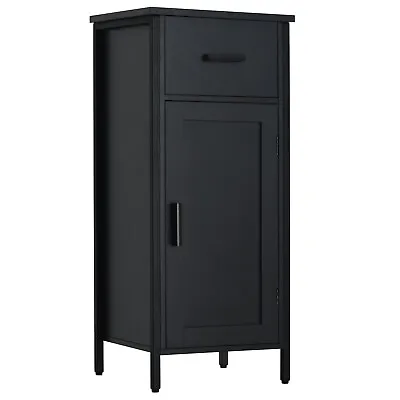 Side Cabinet With 1 Door & Drawer Small Storage Cabinet With Adjustable Shelf • $82.99