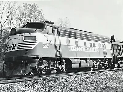 DH) Artistic Photograph 1974 Western Maryland Railroad Train Engine 234 • $14.50