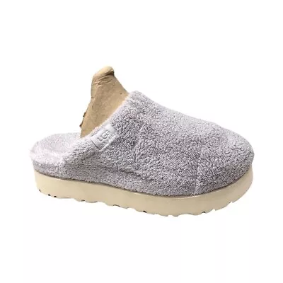 UGG Women's Fuzz Sugar Terry Slide Clogs Slippers Grey 1126386 • $69.99