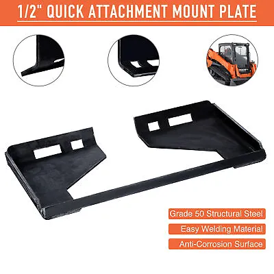 PREENEX 1/2  Quick Attachment Mount Plate Trailer-Adapter Skid Steer Grade 50 • $104.99