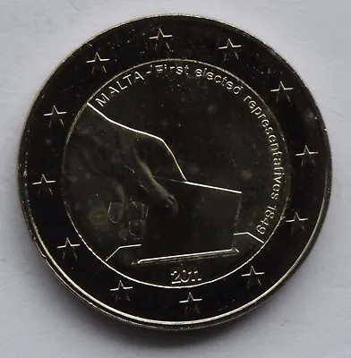 MALTA - 2 € Euro Commemorative Coin 2011 - First Elected Representatives 1849  • $11.90