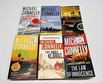 Lot Of 6 LINCOLN LAWYER Books Michael Connelly~Brass Verdict~Reversal~Gods Guilt • $12.99