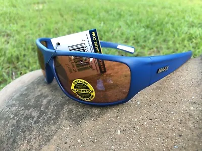 Maxx HD Sunglasses Major Navy Blue Golf Driving Lens Brown High Definition  • $19.95