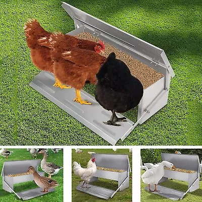 5kg Capacity Auto Chicken Feeder Poultry Feeder Aluminium Poultry Treadle Feeder • £23.59