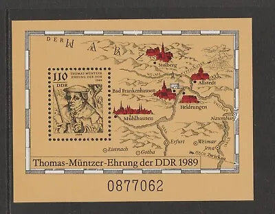 1989 East Germany (DDR)  110 Pfg Thomas Muntzer M/S MUH • $1.64