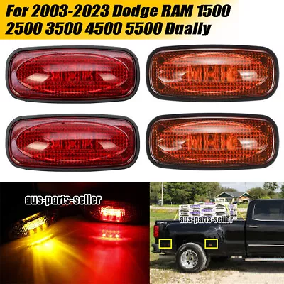 4 PCS For 2003-2023 Dodge Ram 3500 2500 Dually Bed LED Fender Side Marker Lights • $12.98