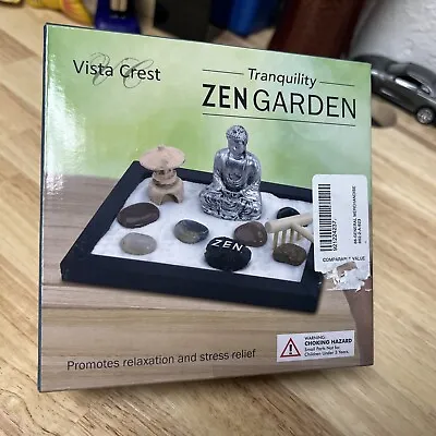 Desktop Mini Zen Garden Includes Buddha Rocks Rake & Base • $16.39