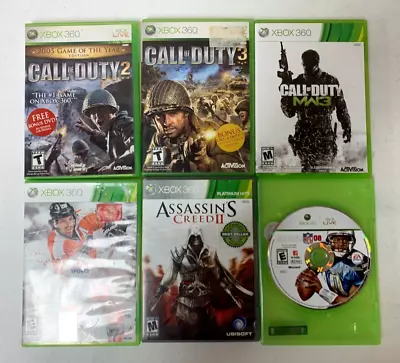 Microsoft Xbox 360 (6) Video Game Lot Bundle • $22.99