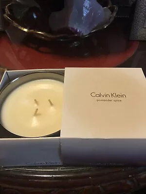 NIB CALVIN KLEIN CANDLE 16.5 Oz POMANDER SPICE • £47.46